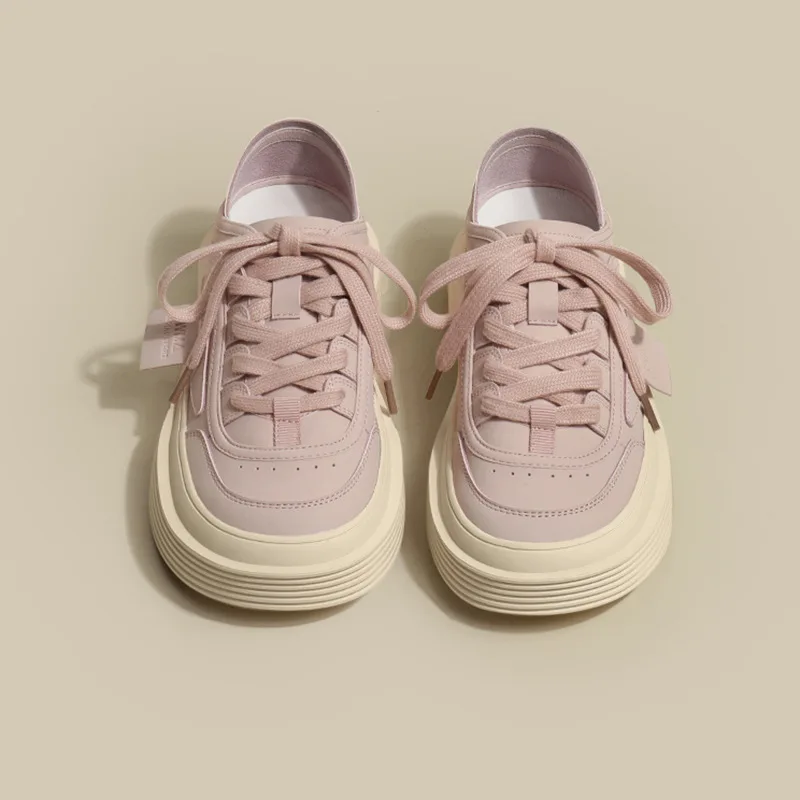 

Кроссовки женские с закрытым носком, небольшие повседневные, платформа, круглый носок, платформа, криперы, клоги, белые, на лето