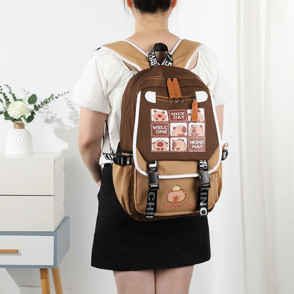 Capybara Laptop Backpack for Kids and Adults