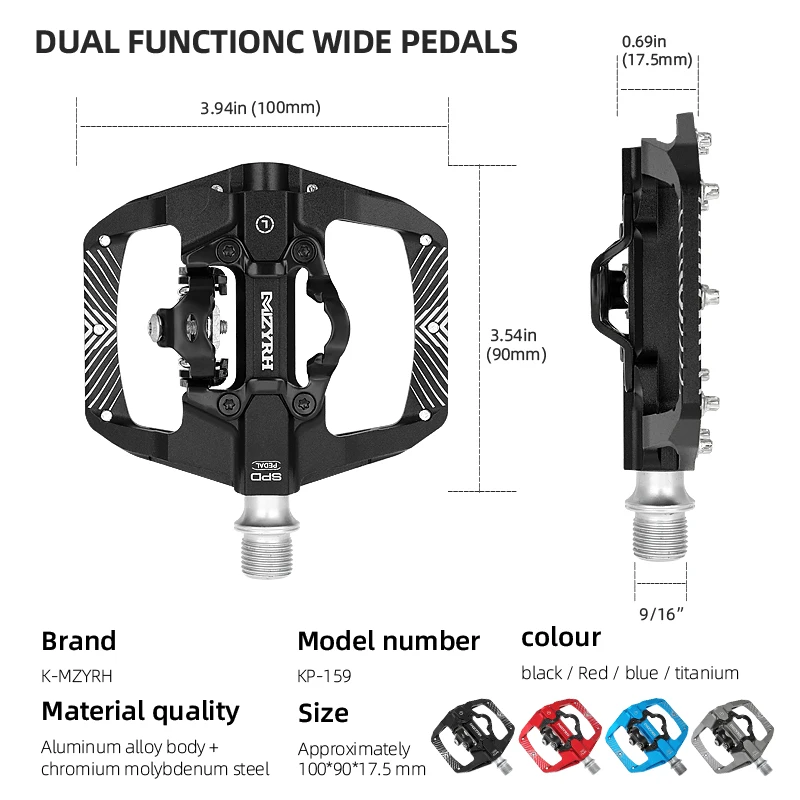 Spd Mountain Spd Dual Platform Pedals VENZO Multi-Use Compatible