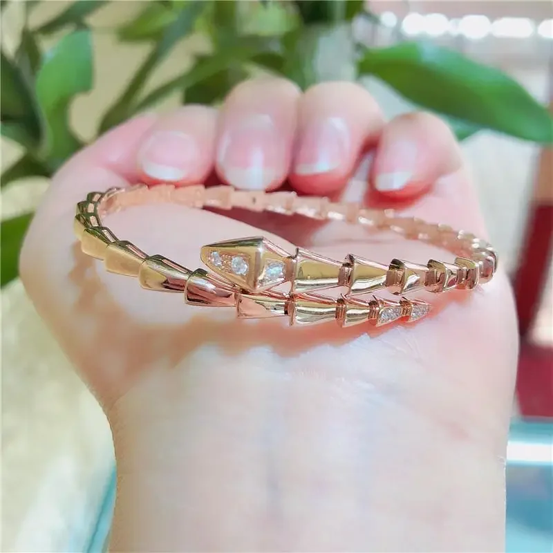 

585 Purple Gold New Geometric Diamond Charm Bracelet14k Rose Gold Elegant and Exquisite Wedding Jewelry Women Accessories