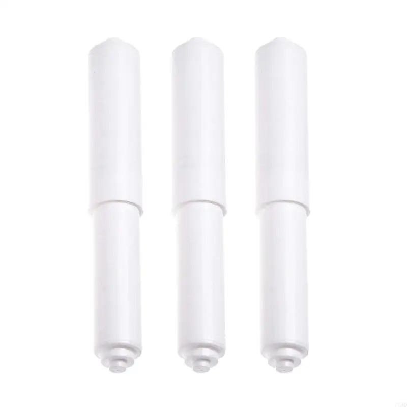 C7AD 3pcs Toilet Roll Paper Shaft Replacement Flexible Plastic Paper Holder Roller Spindles Insert Spring Bathroom Accessories