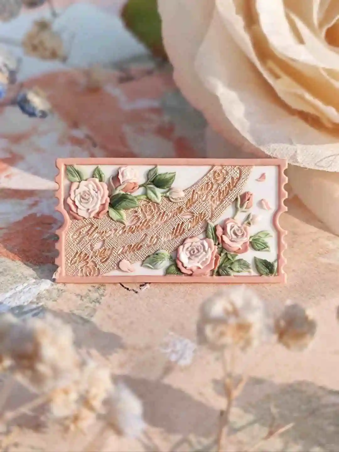 New Lacquer Seal Seal Head Bow Rose Embossed Ticket Stub Copperhead Envelope Invitation Sealed Stamp Toy Birthday Gift Ledger