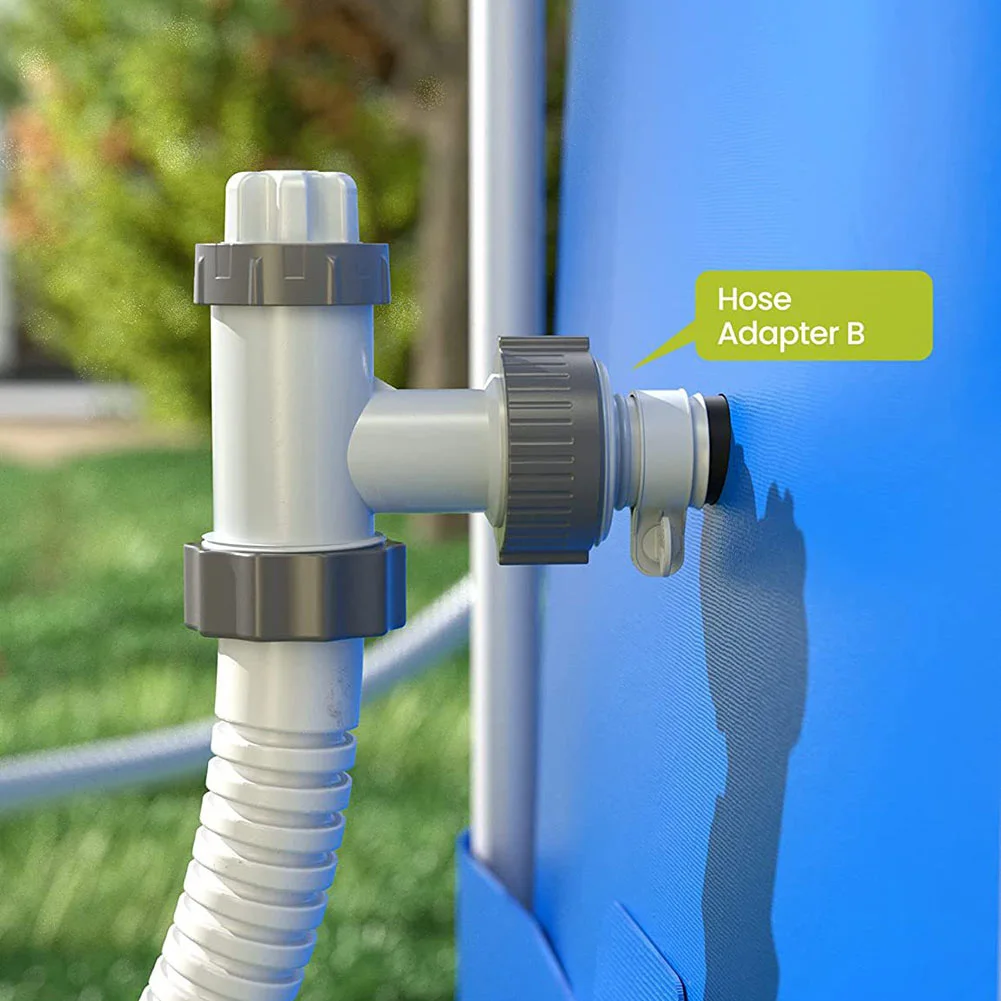 

Practical Protable Useful Newest Adapters Hose Fitting Duable For Intex Hose Pump Replacement 9.88x10.63x7.88 Inches