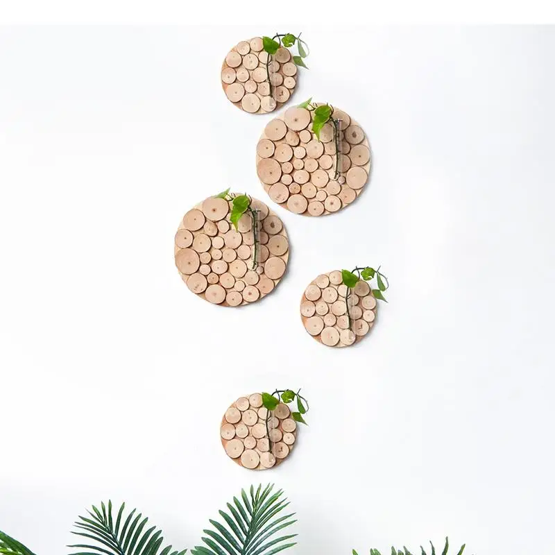 

Деревянный креативный фон настенное стекло гидропонная ваза настенное украшение ручной работы круглые современные декоративные вазы для дома