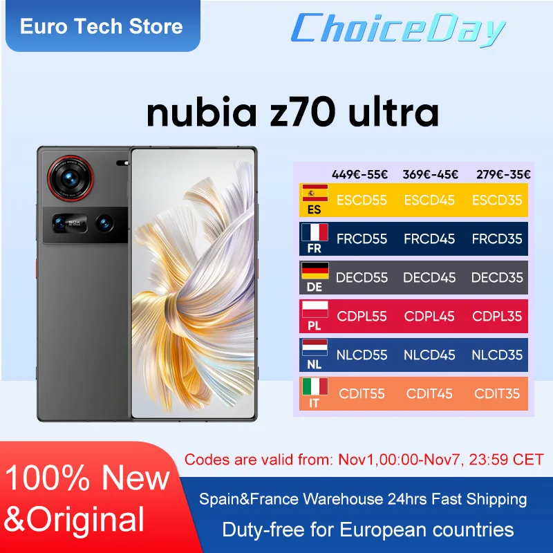 Nubia Z70 Ultra Smartfon z EU za $445.77 / ~1678zł Nubia Z70 Ultra Smartfon z EU za $445.77 / ~1678zł