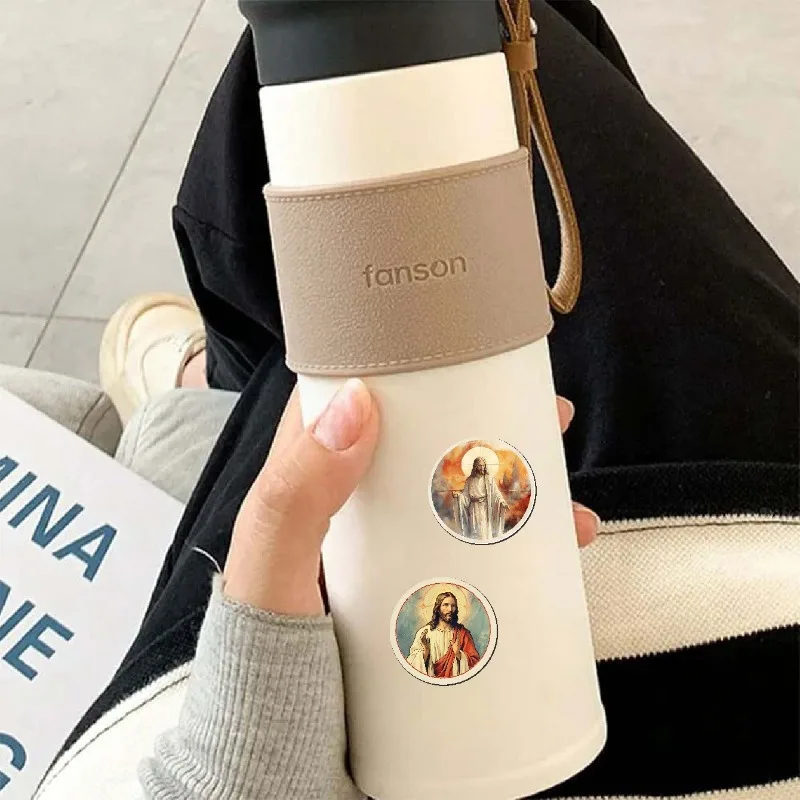 Original Scroll Design Jesus Bible Stickers - Waterproof Vinyl Decals for Journaling Cups Laptops,Christian Scrapbook&Gift Decor