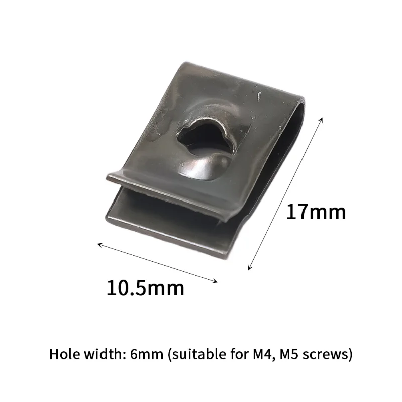 Car Motorcycles Metal Screw Fastener Clips U-Type Clip with Screw Anti-rust Protection Clip Buckle Iron Sheet