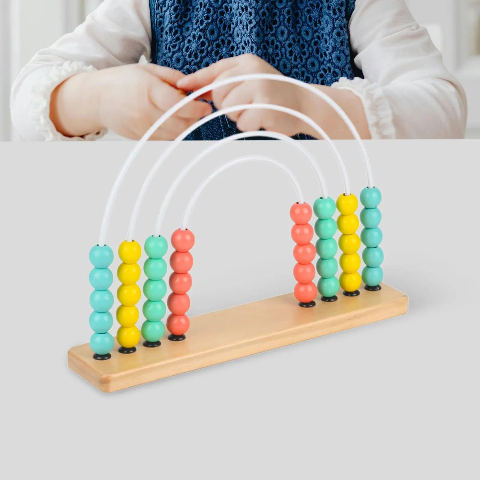 

Деревянные радужные Abacus, обучающие игры для детей, Детский Декор
