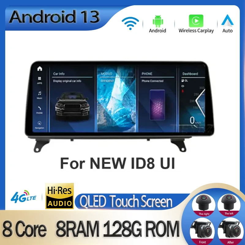 

12.3 Inch ID8 Android 13 Car Radio Stereo FOR BMW X5/X6 E70 E71 CCC CIC NBT Multimedia Carplay Autoradio NavigationGPS Bluetooth
