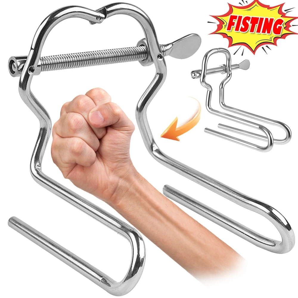 Anal Vaginal Expander Stainless Steel Anal Plugs Adjustable Butt Plug BDSM Fisting Sex Toys Men Gay Women Adult Games