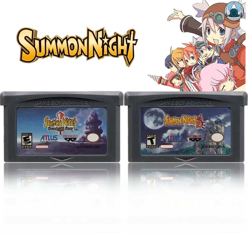 GBA NDS용 야간 게임 카트리지, 32 비트 비디오 게임 콘솔 카드, 소환 야..