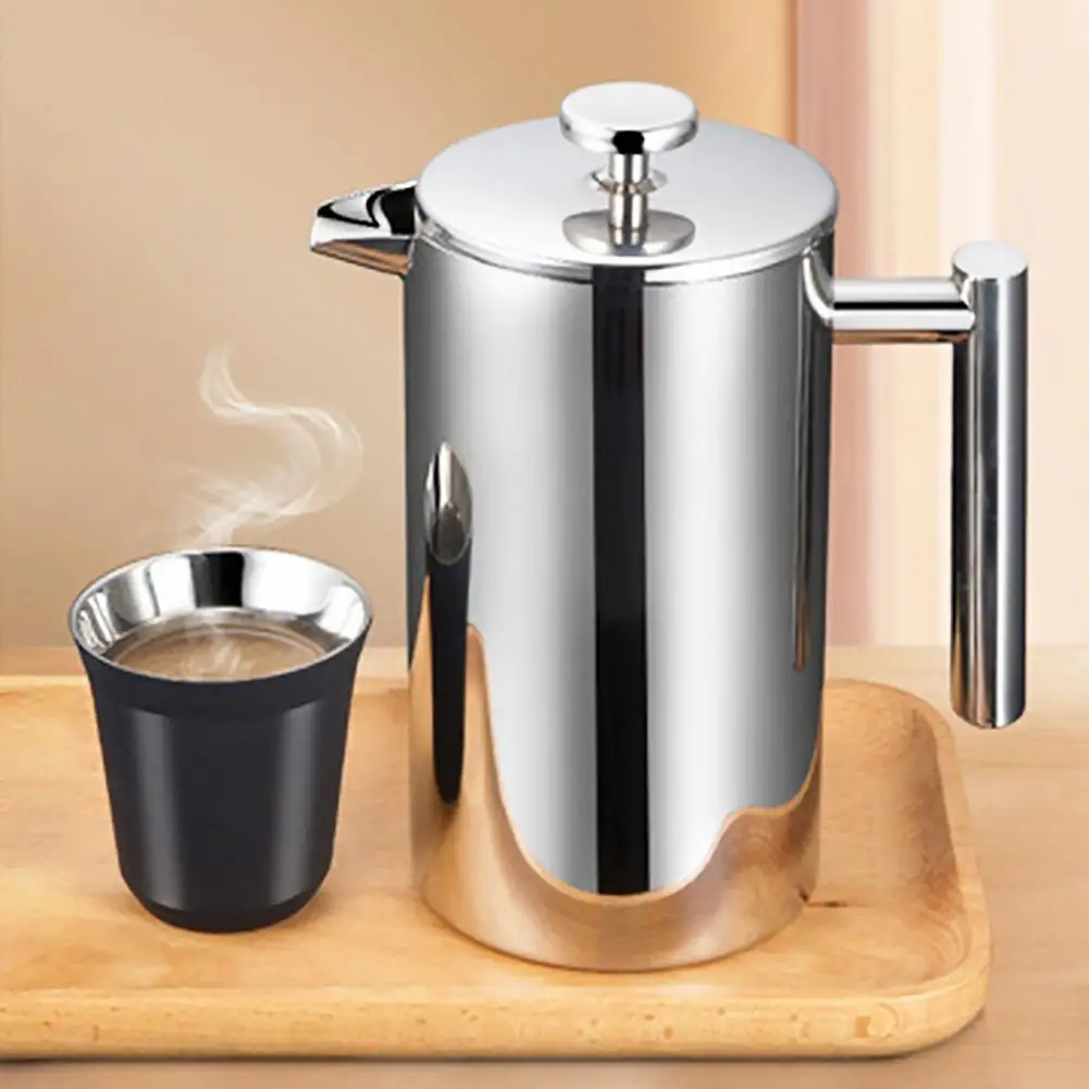 Camping Coffee Maker Portable Stainless Steel Coffee Press Pot for Home  Kitchen Easy to Insulated Coffee