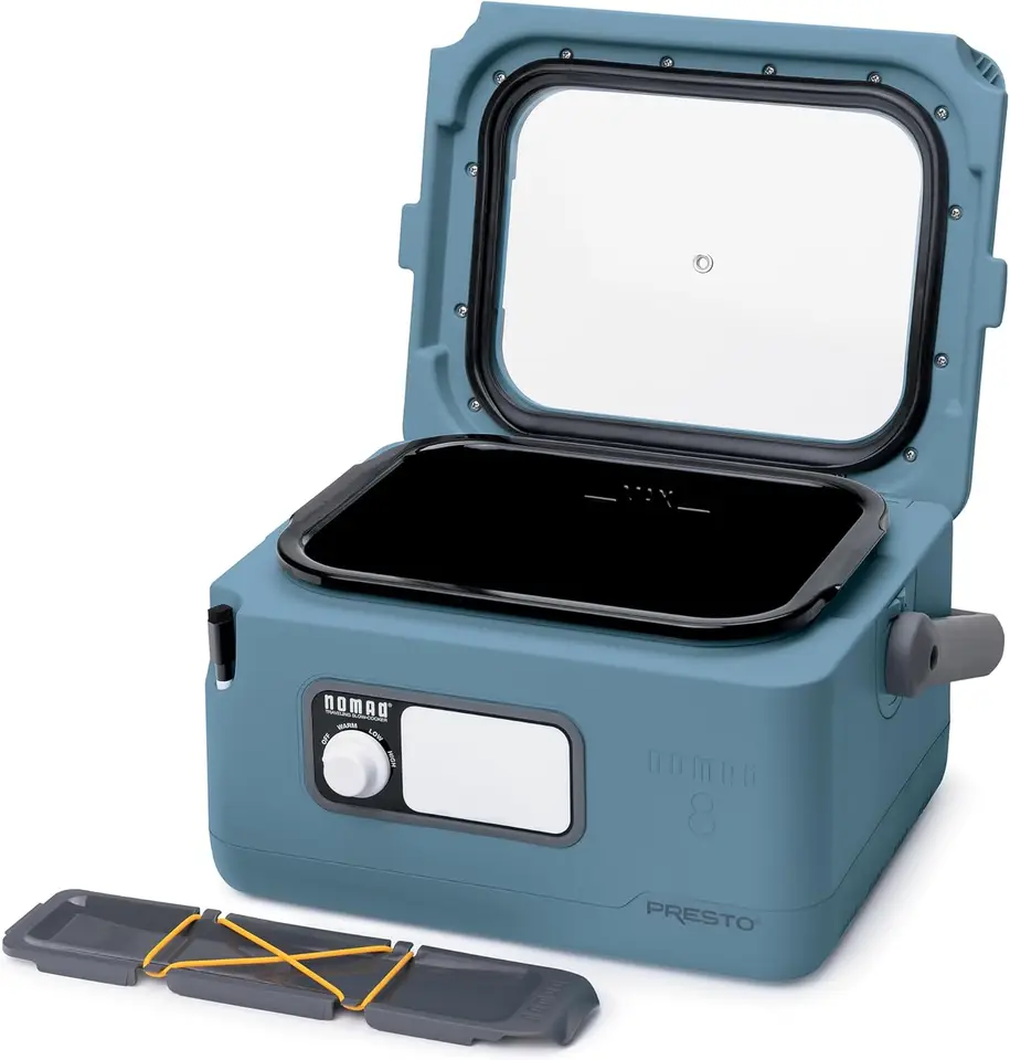 8 Quart Nomad Travel Slow Cooker Blue