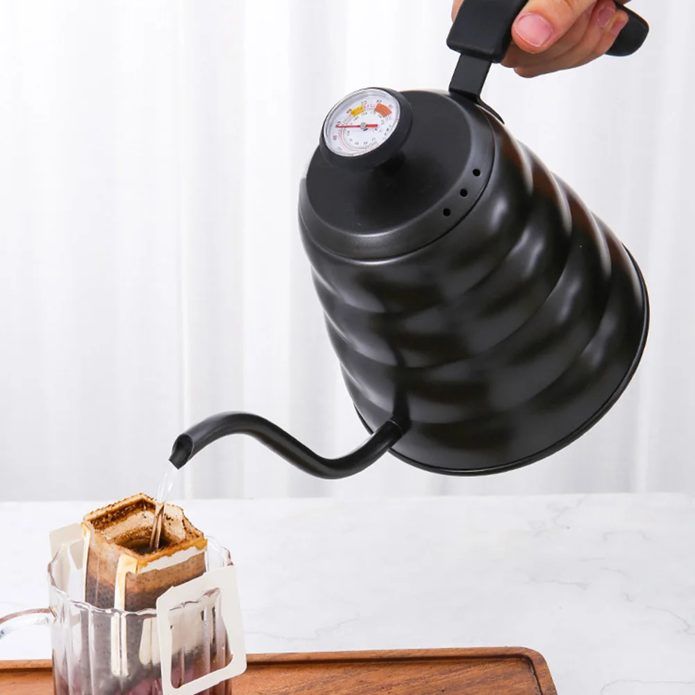 Coffee Drip Kettle Pot 1.2L 1L Pour Over Coffee Tea Pot Stainless Steel for Home Office