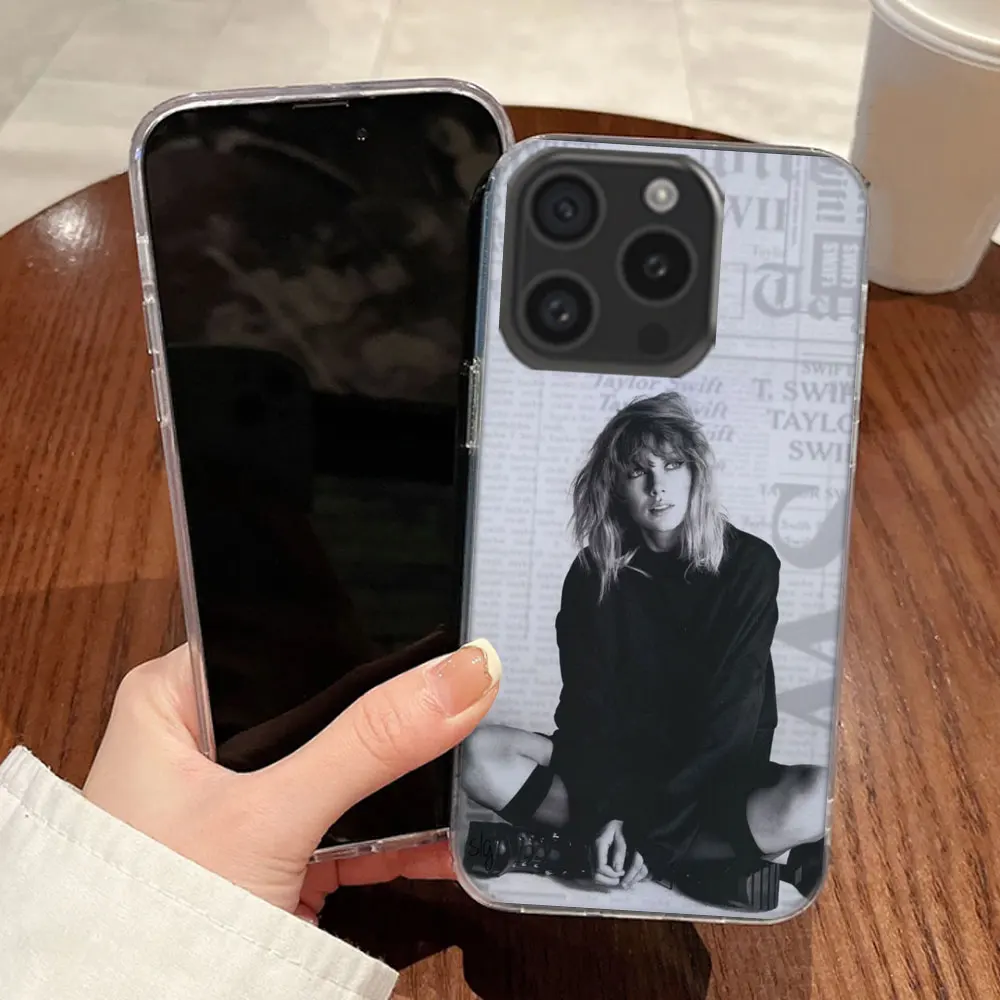 thumbnail image 1 of Funda de teléfono transparente T-Taylors S-Swifts para Aplee iPhone 12 13 Mini 14+ 15 Plus 16 Pro Max Funda 11 Pro X XS Max Coque Hard PC Cell, 1 of 5