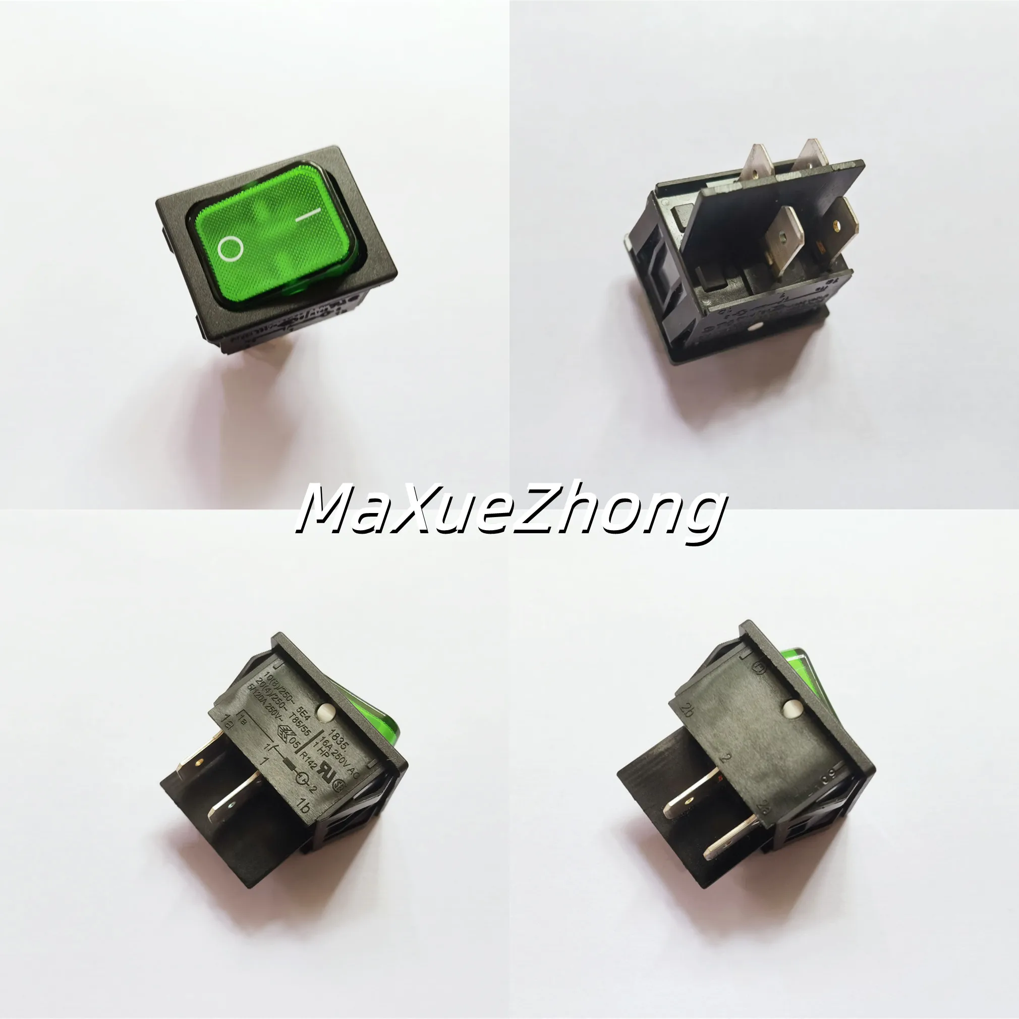 Original Novo 100 1835 Interruptor de Balancim com Luz 4pin Engrenagem Interruptor de Alimentação Balancim 6a250v