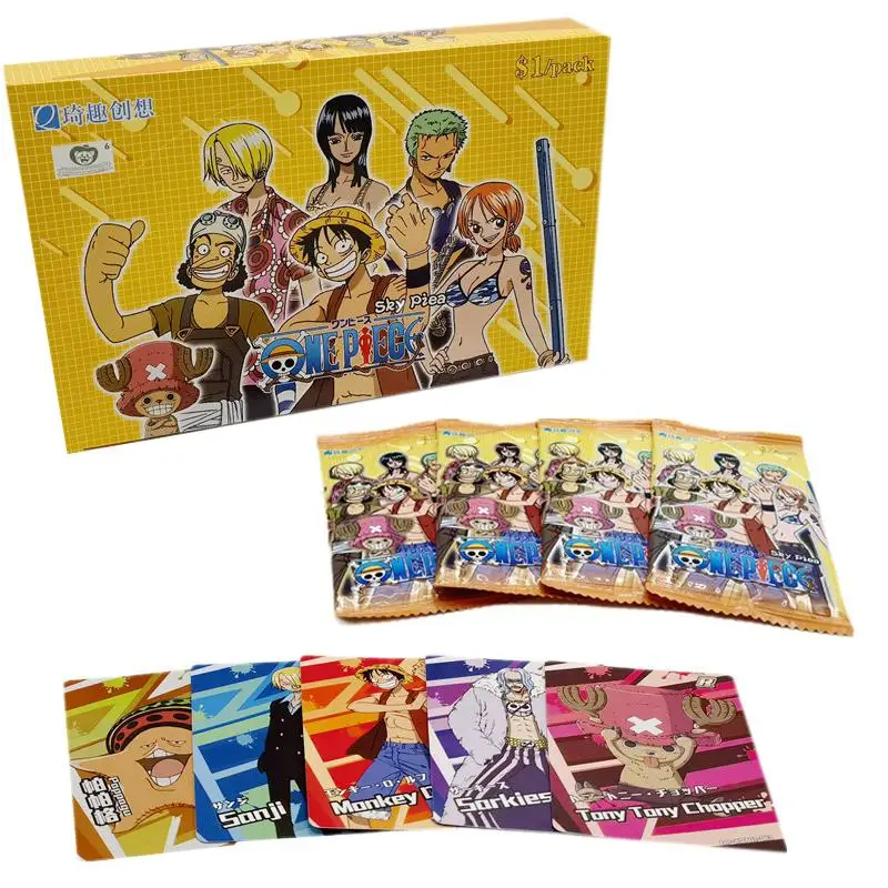 

Anime Peripheral One Piece Collection Cards Trading Game Luffy Sanji Nami Tcg Booster Box Game Card Collectibles Battle Card Toy