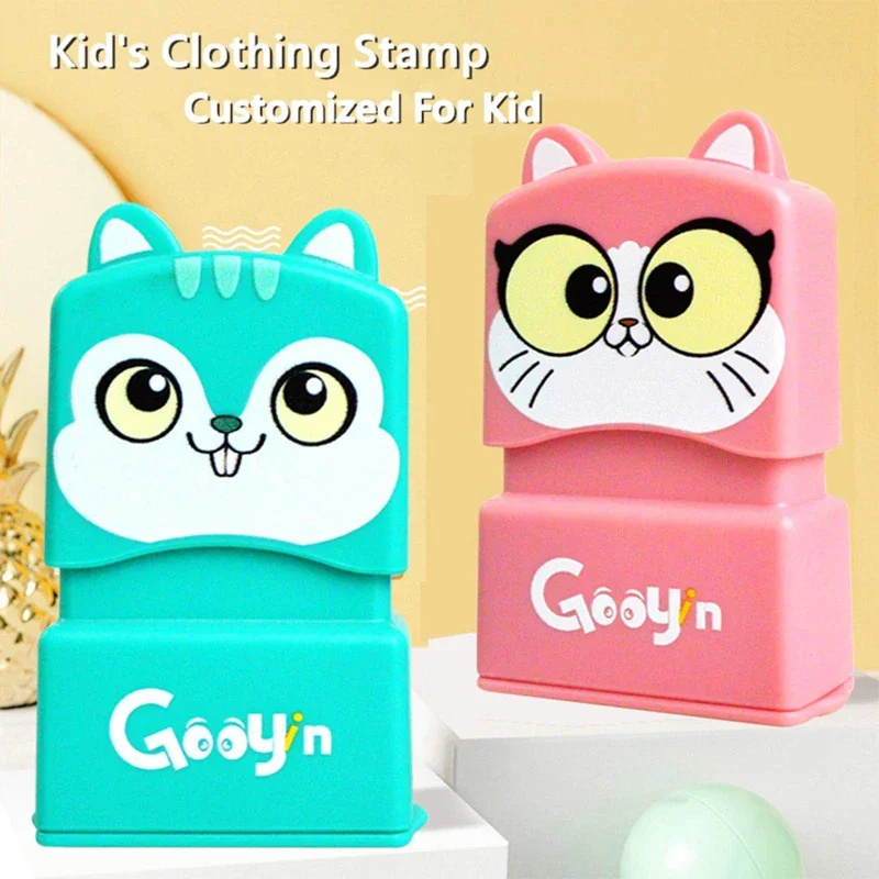 

Baby Name Custom Stamp for Kids Not Easy to Fade No-Iron Security Student Clothes DIY Cartoon Stamp Toys for Boys and Girls Gift