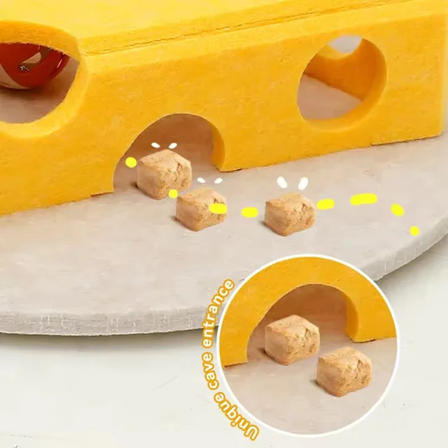 Interactive Cat Puzzle Plaything Puzzle Felt Box For Indoor Cats Kitten Mental Training Tools Hide And Seek Cat Agility Toys 4
