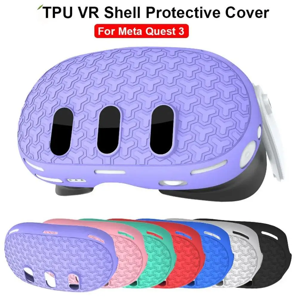 

For Meta Quest 3 VR Helmet Protective Cover Silicone/TPU Cases Protector Dustproof Anti-scratch For Meta Quest3 VR Accessories