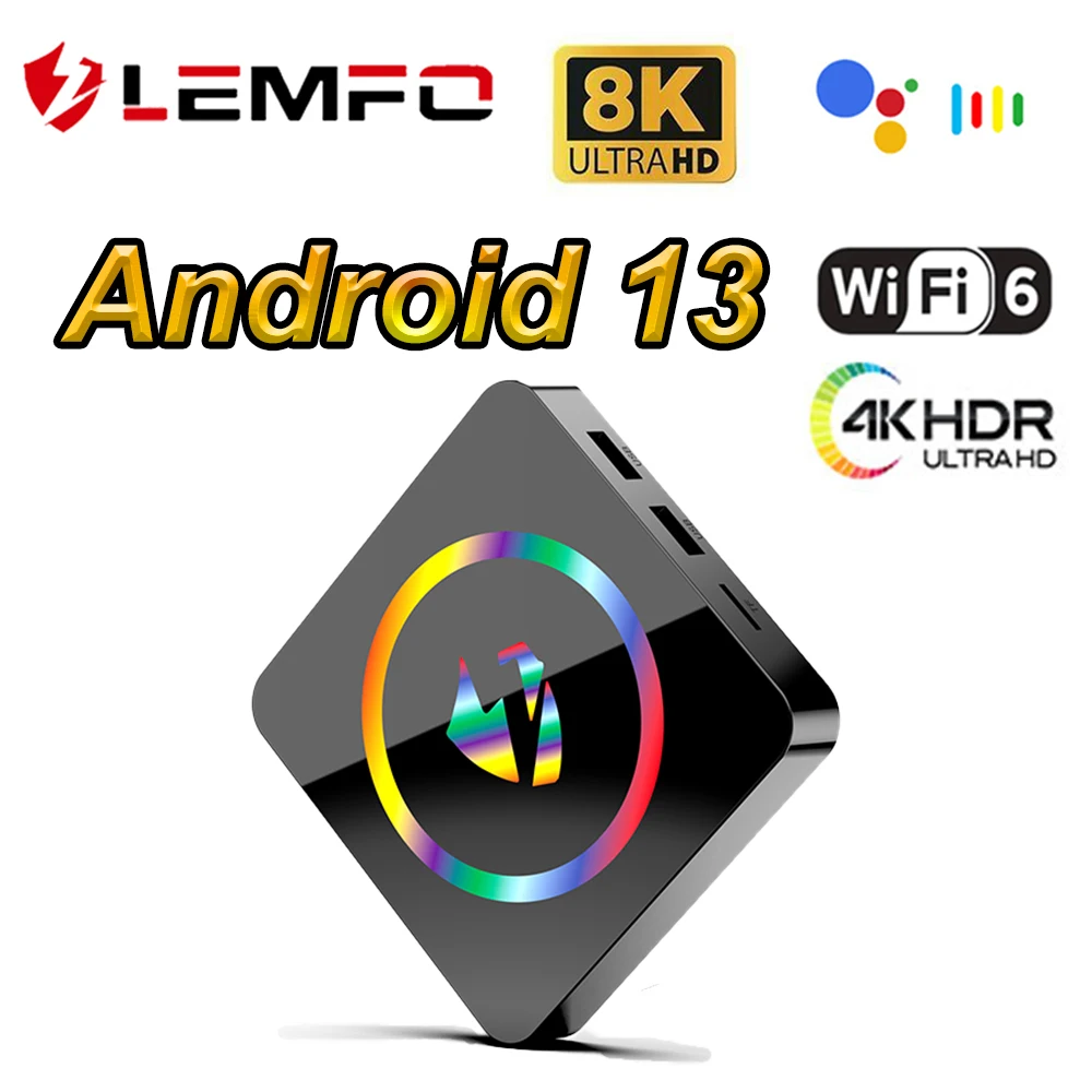 

ТВ-приставка LEMFO T1, Android 13, 8K, RK3528, 4 + 128 ГБ, 100 Мбит/с