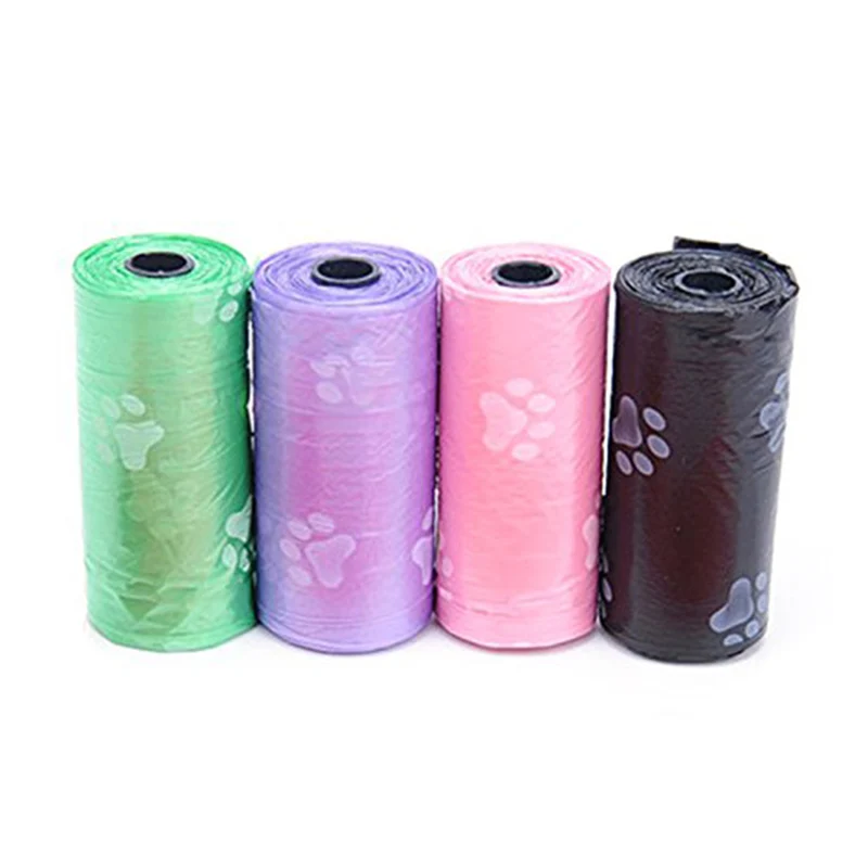 10/5 Roll Paw Print Pet Poop Bags 2