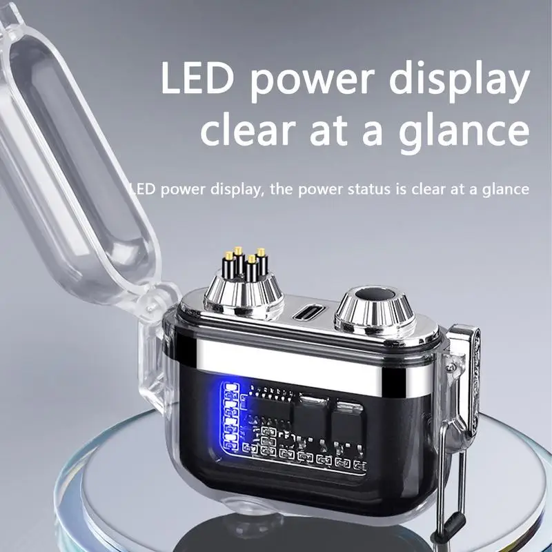 Electric Arc Igniter Outdoor Windproof Double Arc Pulse Waterproof Portable USB Rechargeable Gifts for Man