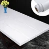 Wood Grain Stripe Wallpapers Retro Style Furniture Renovation Self Adhesive Waterproof Film Living Room Background Wall Stickers 2