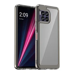 Vibrant Shockproof Phone Case with Transparent Protective Back Cover for T - Mobile REVVL 7 Pro (Transparent Gray)