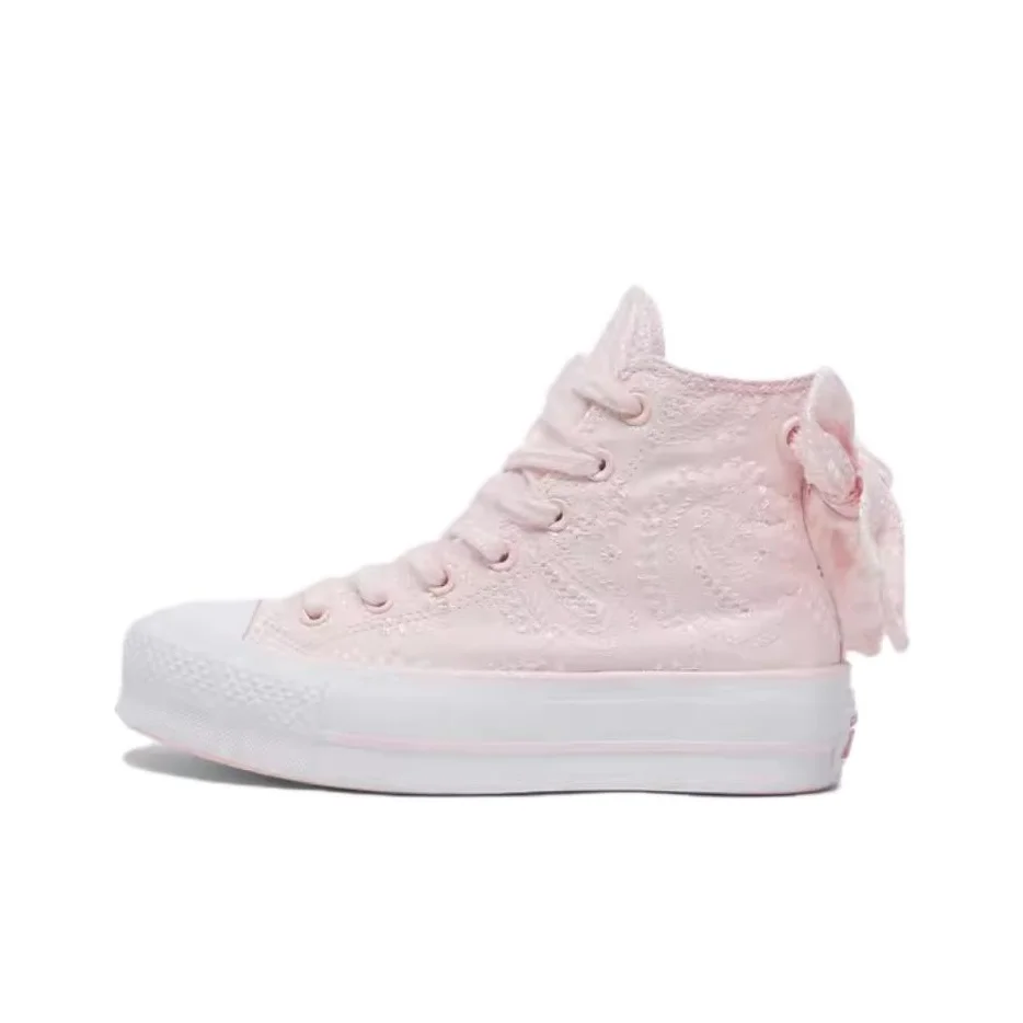 Converse All Star Lift anti-dérapant résistant à l'usure haut chaussures de skateboard femme rose A11969C