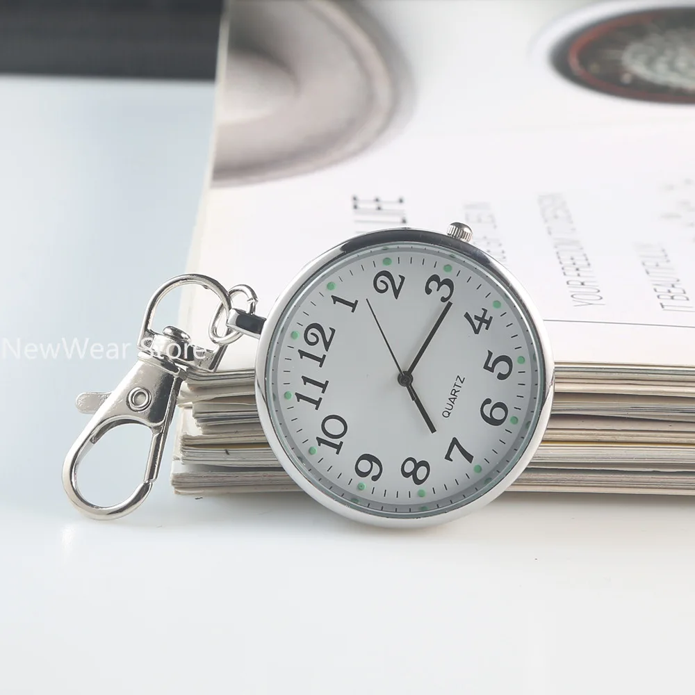 Pocket Watch For Unisex Women Mens Nurse Doctor Quartz Minimalist Key Buckle Pendant