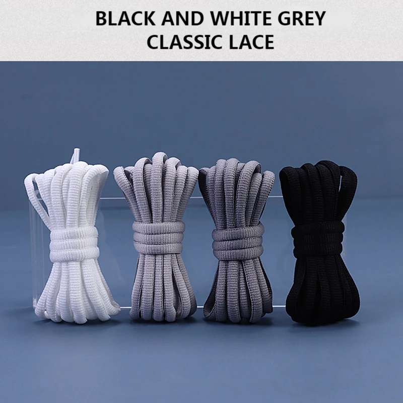 Durable Oval Athletic Shoe Laces - Fade-Resistant Half Round Strings