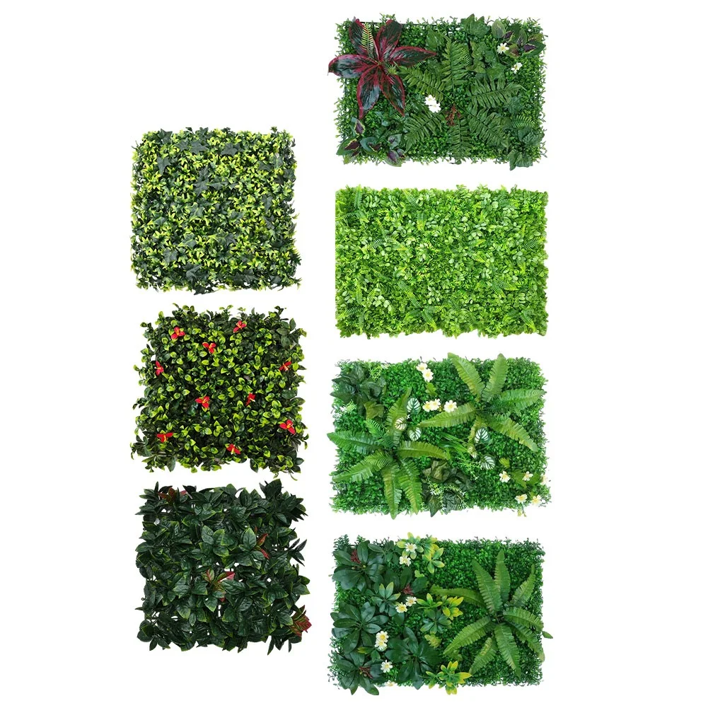 

Artificial Green-Grass Plastic Lawn Plants Wall Panel Fake Plants Grass Backdrop Wall-Decor Privacy Hedge Screen Decoration