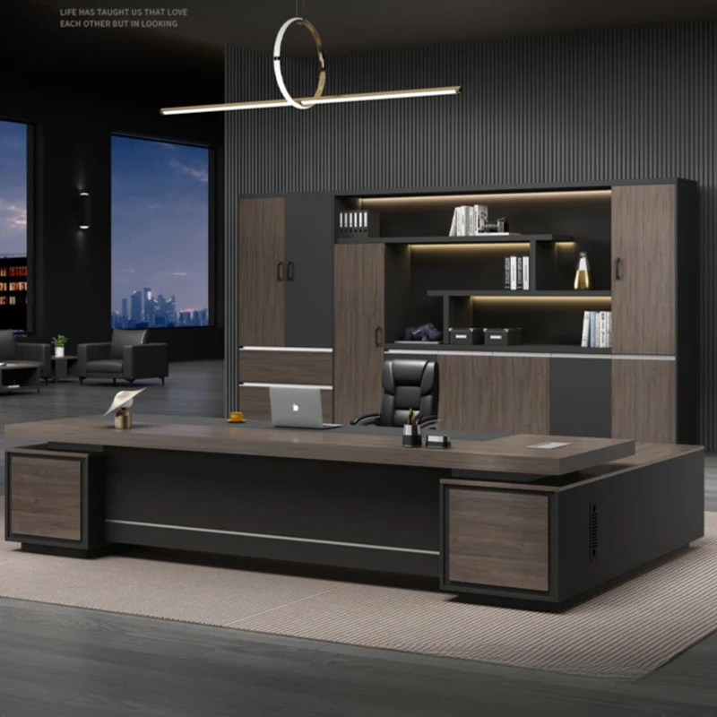 

Boss Office Desk Simple Modern President Desk Supervisor Manager Table Luxury Computer Writing Mesa Office Furniture KMOD