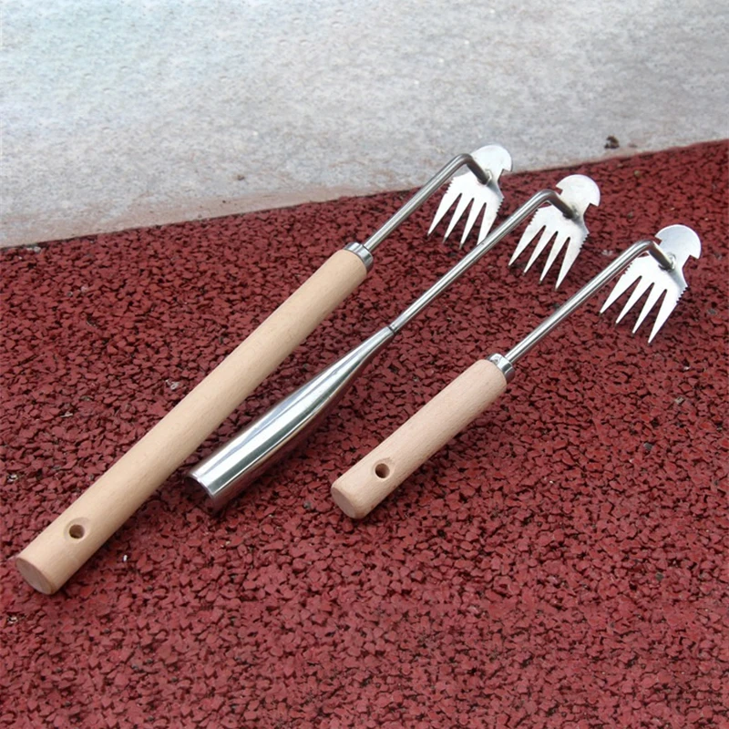 Weeding Tool Weed Puller Weeder Hand Remover 50cm 4 Teeth Dual Purpose For Garden
