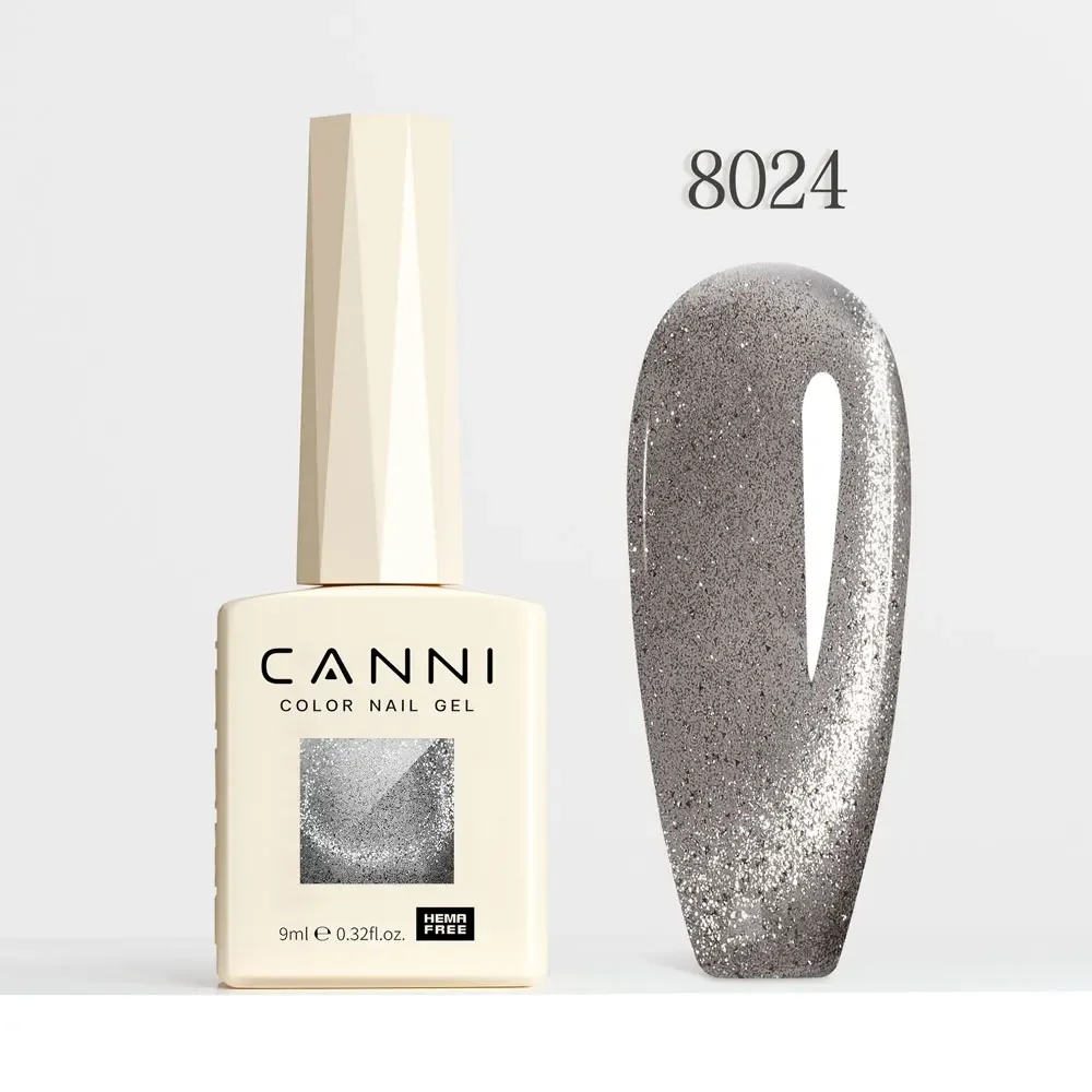 CANNI HEMA Free Black Glitter Diamond Sparkle Gel Polish - Long-Lasting Glossy Finish