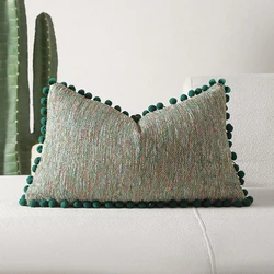 Nordic Style Decorative Soft Pillow Cover - 30x50cm (Green)