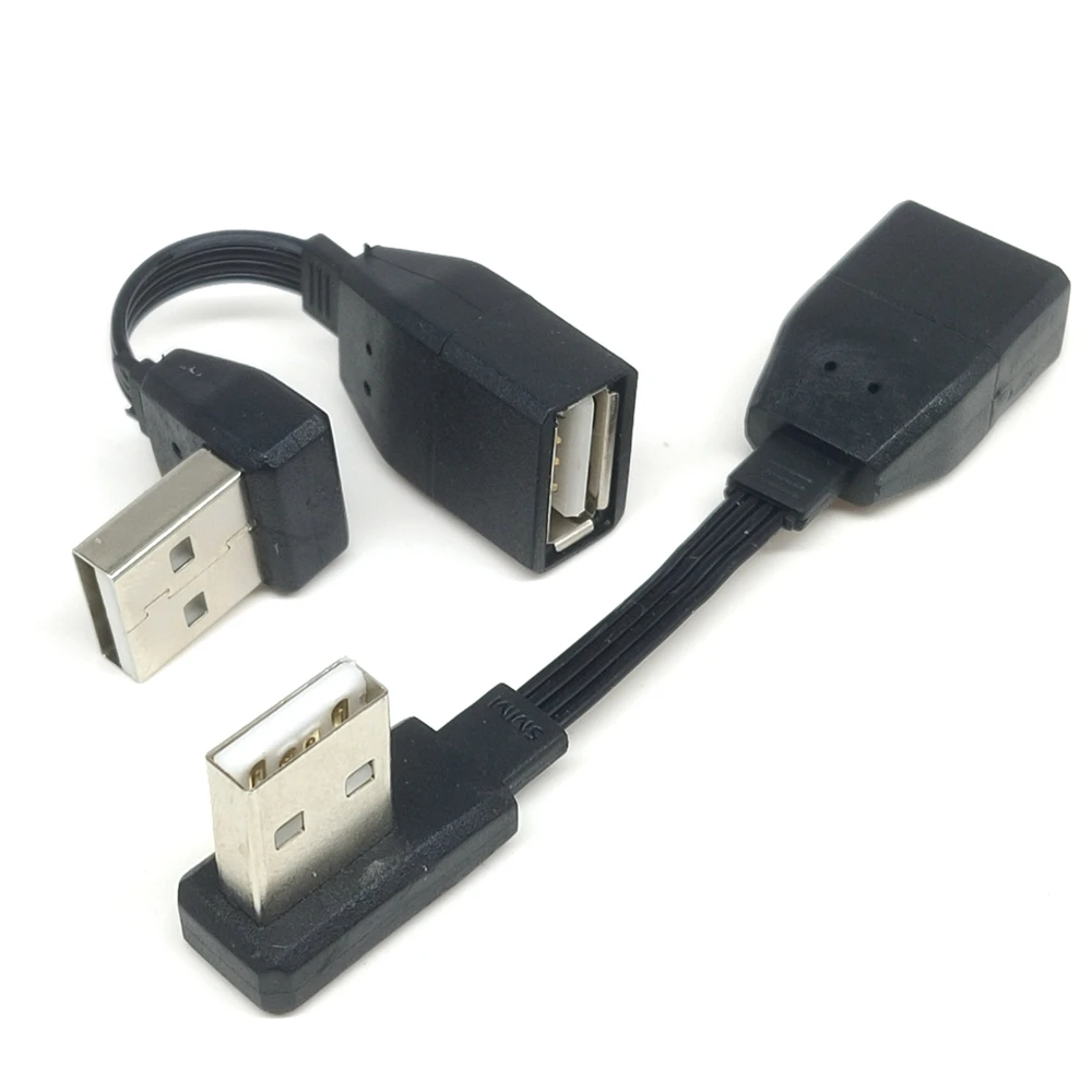 

USB 2.0 A Male to Female 90 Degree Up Down Left Angled USB Extension Cable Short Cable USB 2.0 Male to Female Cable Converter