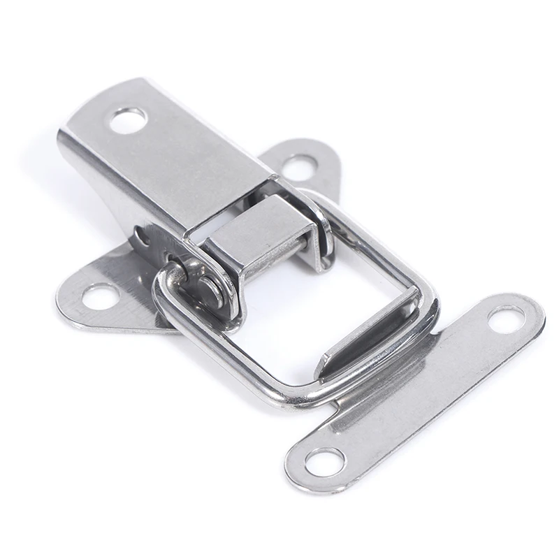 Hardware Accessories Stainless Steel 304 Toolbox Locking Latch Hasps Metal Toggle Catch Clasp Box Loaded Hinges Furniture
