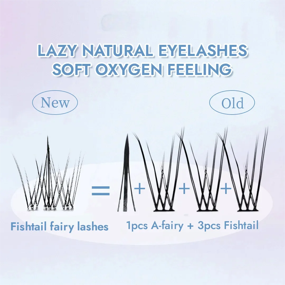 HAIYANLL 48 Cluster, große Kapazität, kleberfreie falsche Wimpern, koreanische Mädchen-Stil-Wimpern und natürliche Wimpern für das tägliche Make-up – Detail 2