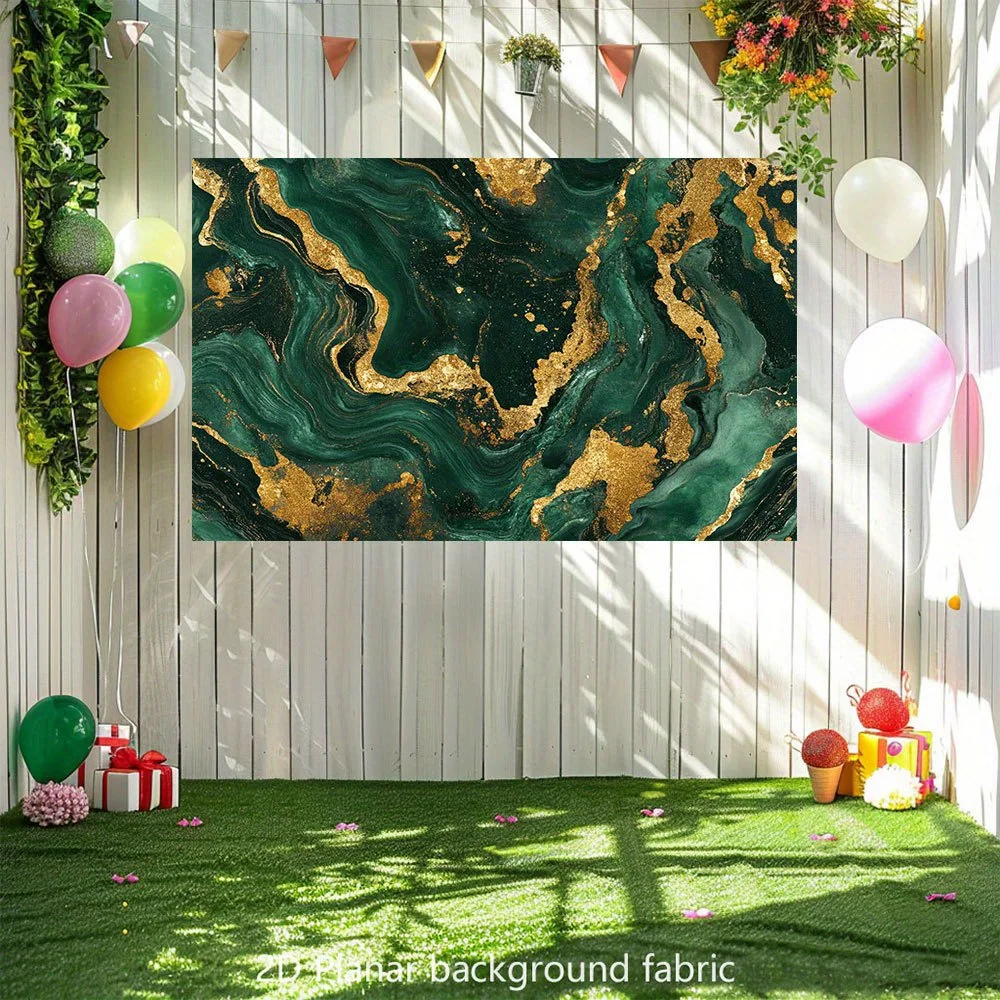 Green Gold Marble Tapestry 5