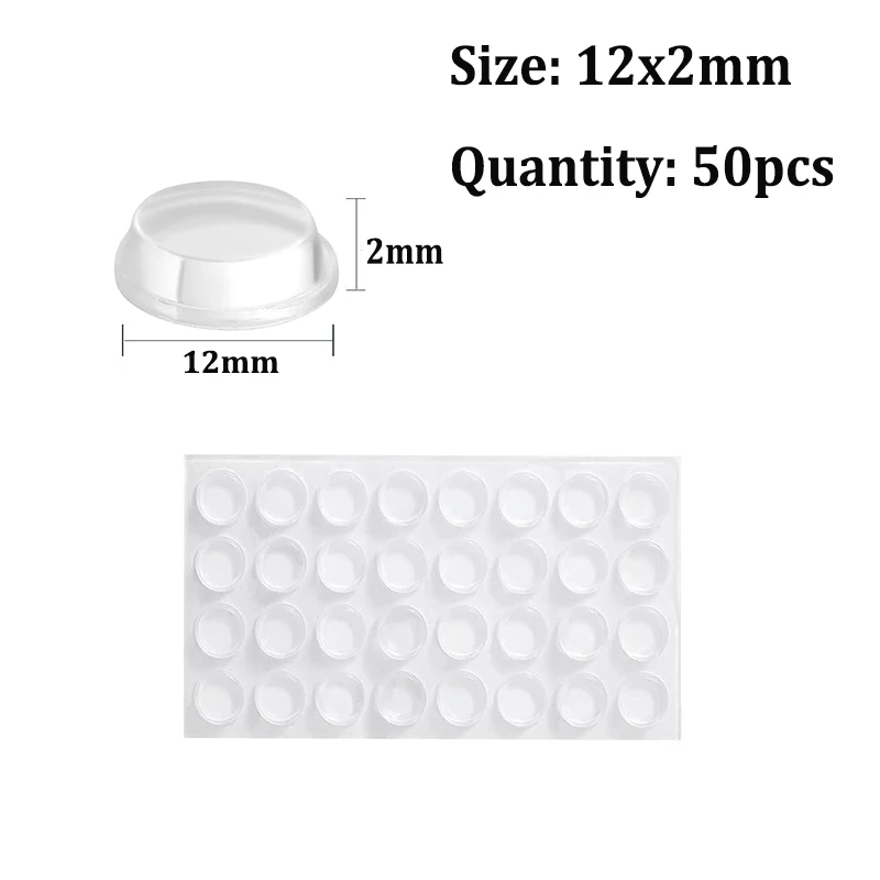Durable Clear Self-Adhesive Rubber Bumpers