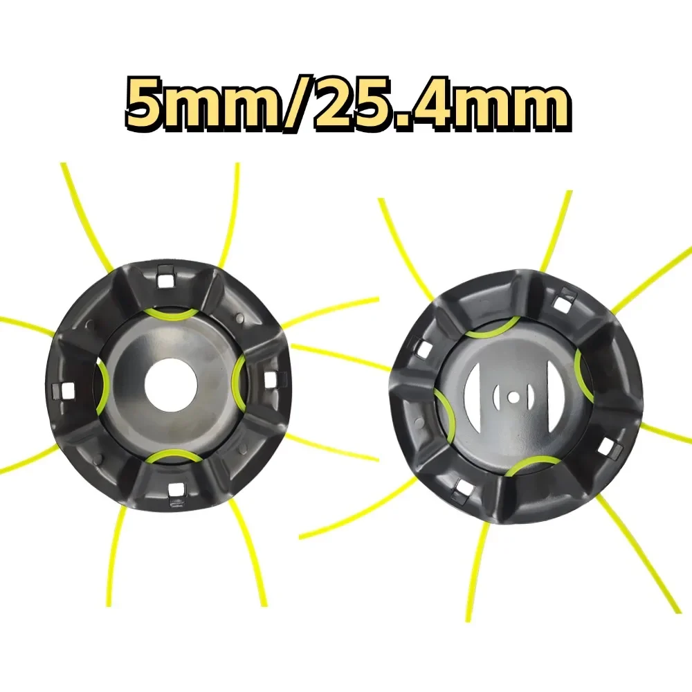 grass trimmer head mower accessories brush cutter accessories 25.4/5mm Steel Lawn Mower Head 4 Lines Replacement Grass Trimmer Head Removal Garden Weed Brushcutter Parts