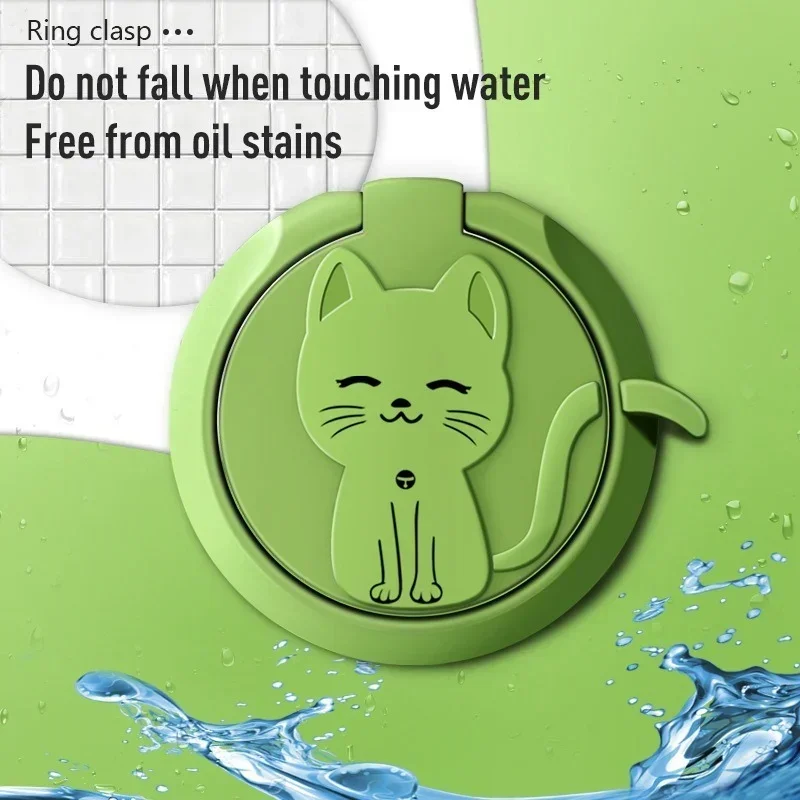 Adorable Cartoon Cat Phone Ring Holder and Stand - Cute Mobile Accessory