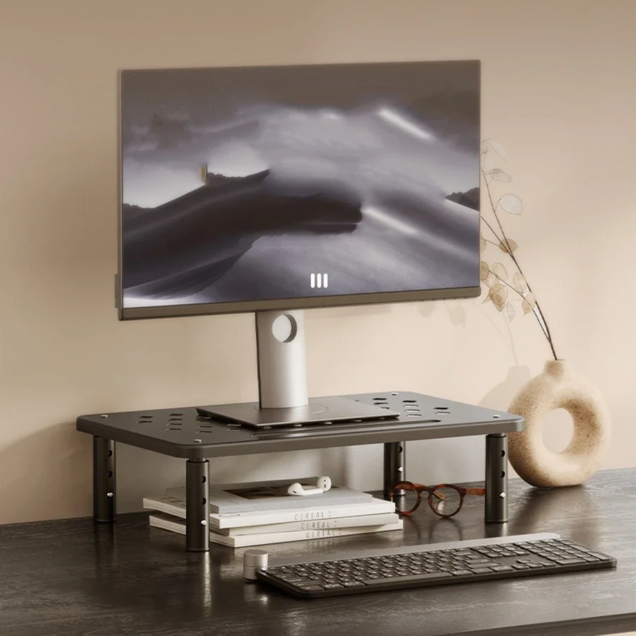 Monitor Stand Adjustable Desk Monitor Rack Holder PC Screen Stand for Office Studio Working Study Students