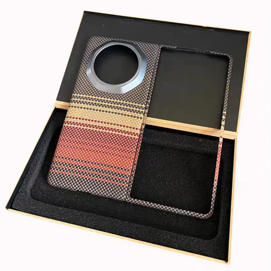 Premium Aramid Carbon Fiber MagSafe Case – Matte Sunset, Bulletproof, Thin & Magnetic Wireless Cover