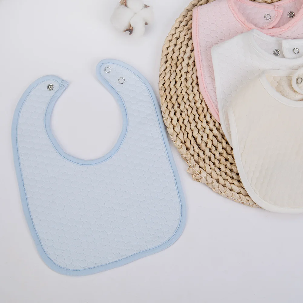 Bavaglini Impermeabili in Cotone Solido per Neonati, Asciugamano Assorbente per la Saliva, Panni per Alimentazione, Sciarpa Bandana con Bottone a Pressione per Neonati Maschi e Femmine - immagine 2