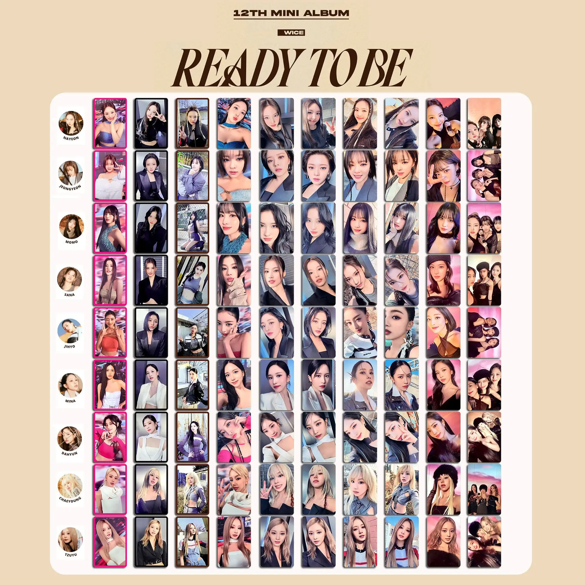 Kpop Idol 9pcs set Lomo Cards TWICE Ready To Be Photocards Photo Card 
