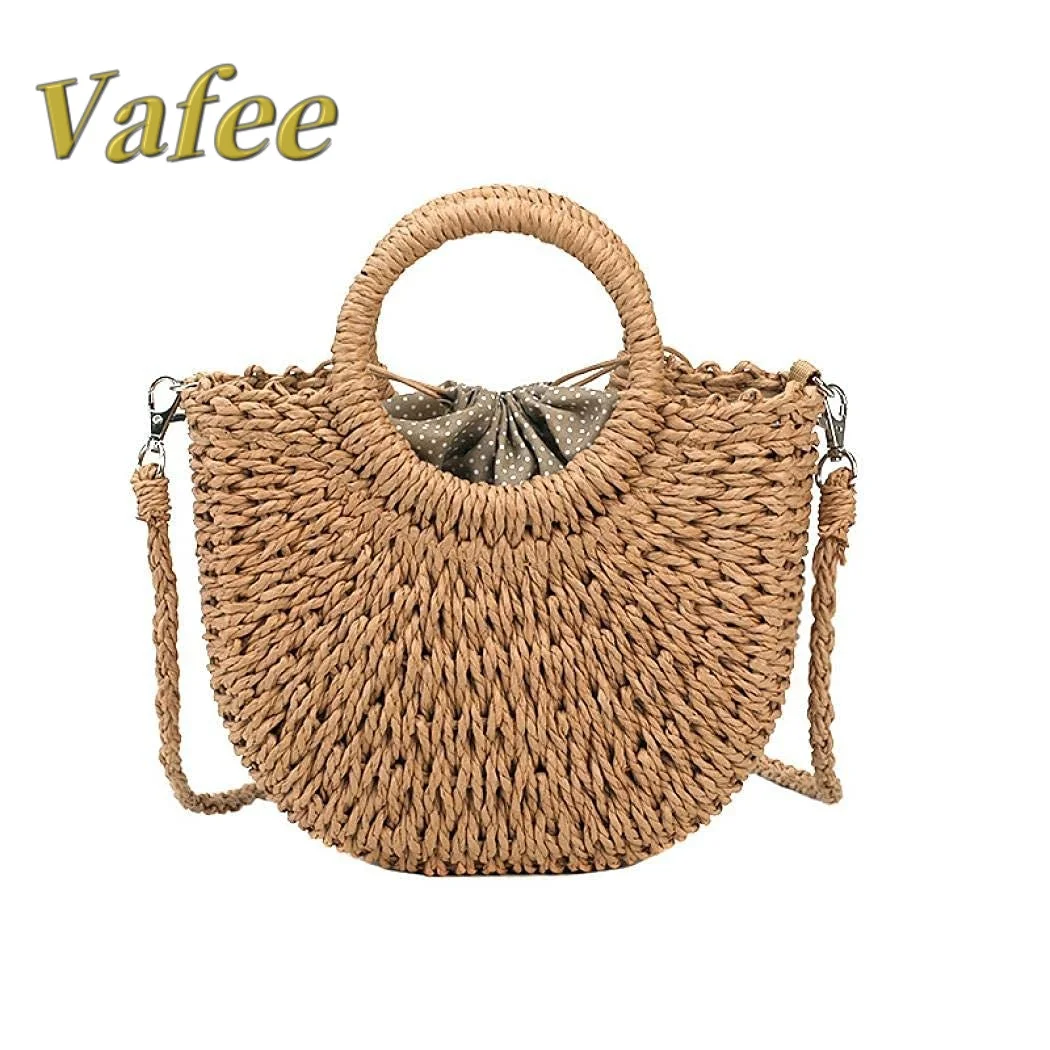 StrawBeachBagforWomenSummerHandwovenToteBagsPursewithTassel