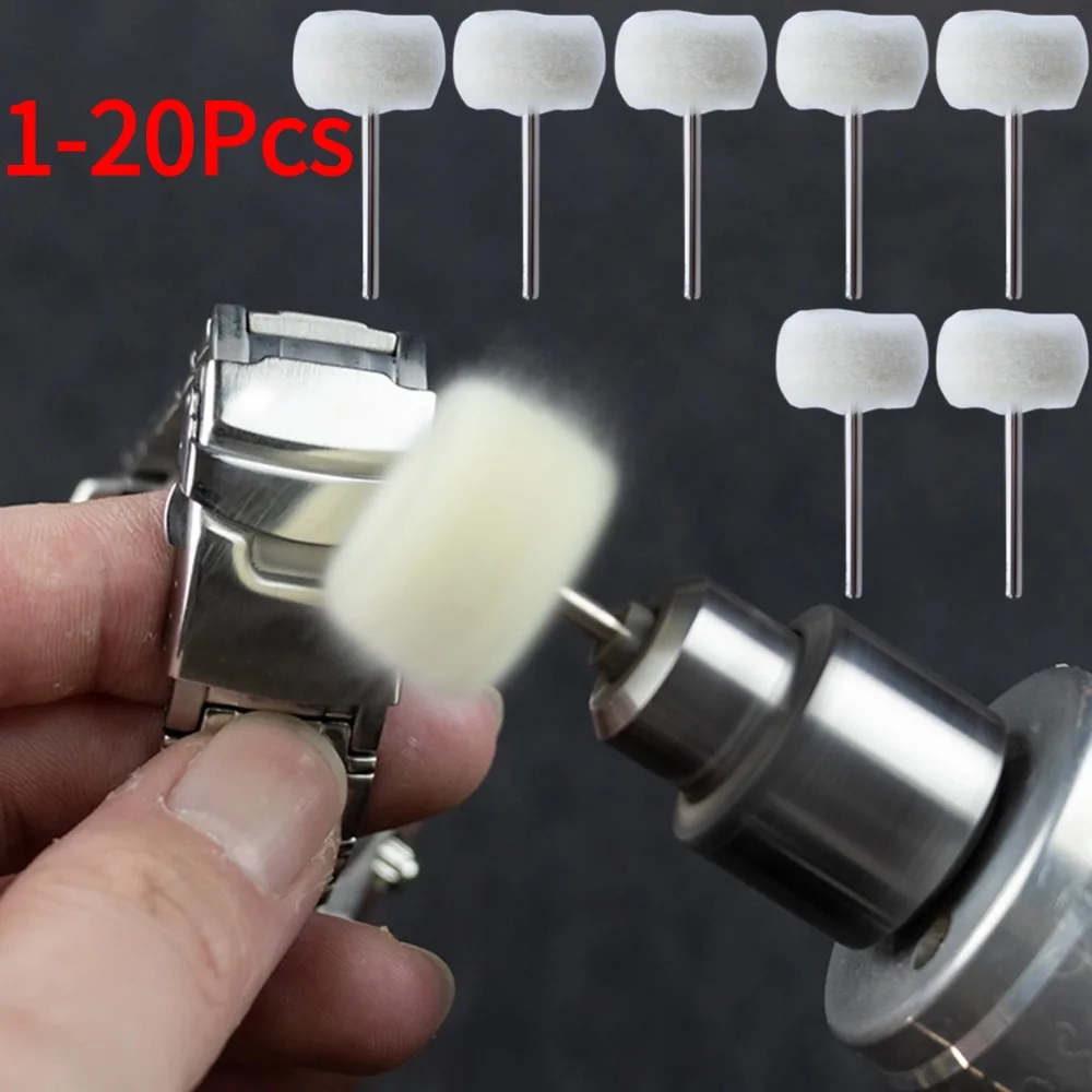 Mini-Polierbürste für Dremel-Bohrmaschine, 3mm, 1 bis 20 Stück, Filz-Schleifkopf, zum Diversifizieren der Oberflächenbearbeitung